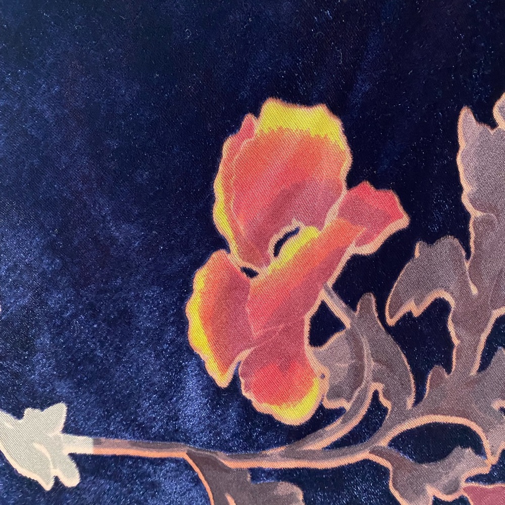 Angie Blue Multi-Color Velvet Ruana - Picture 5 of 5